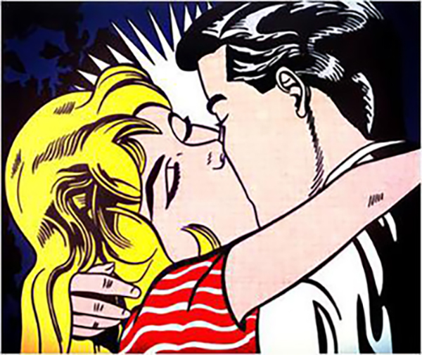 Obraz "Pocałunek II" autorstwa Roya Lichtensteina