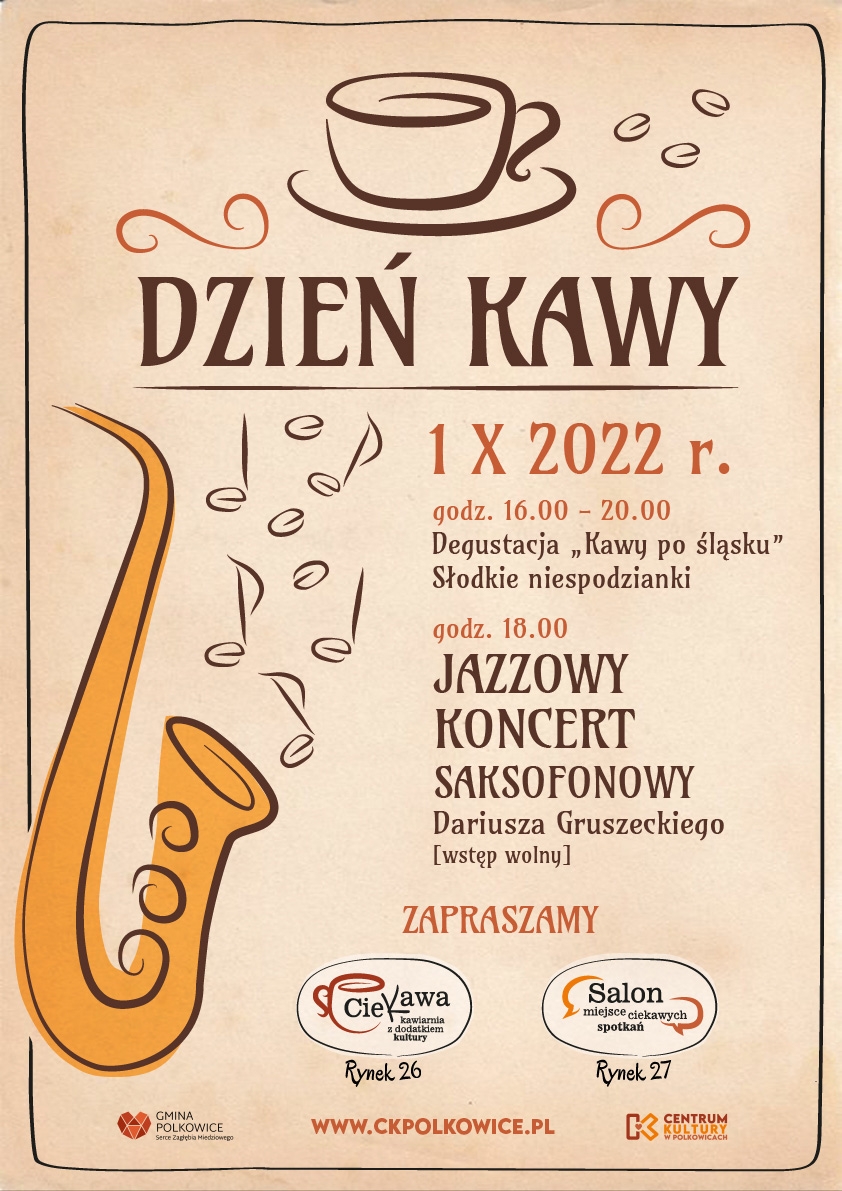 Plakat promujący Dzień Kawy
