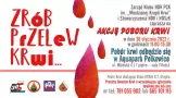 Baner informujący o zbiórce krwi